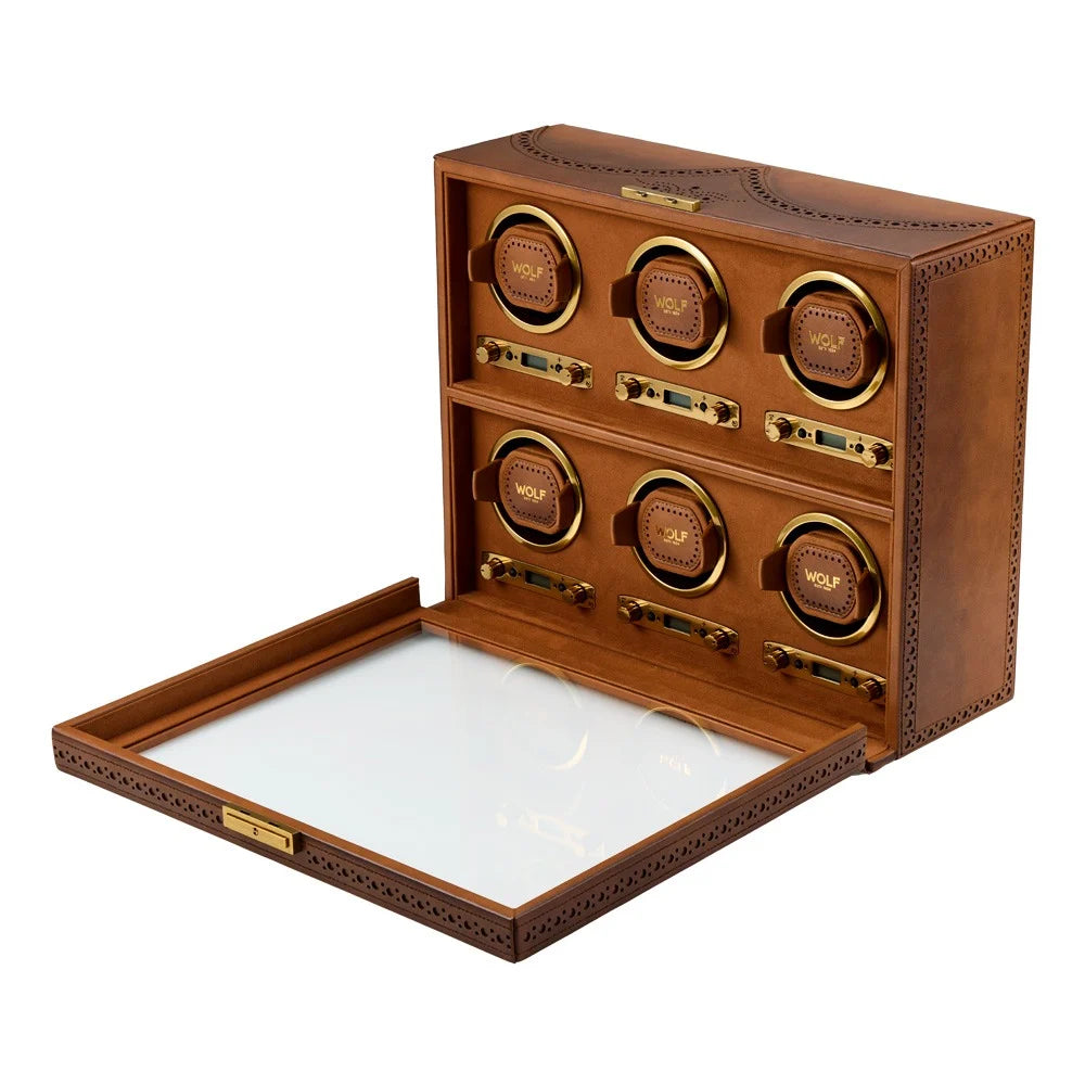 Brogue Leather Watch Winder – 6 Piece