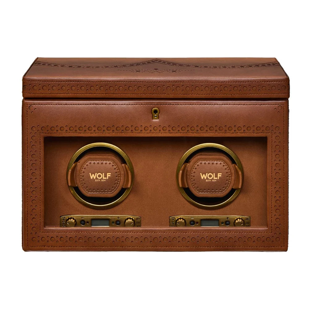 Brogue Leather Watch Winder – Double