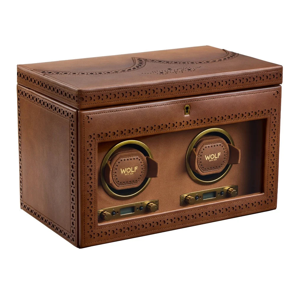 Brogue Leather Watch Winder – Double