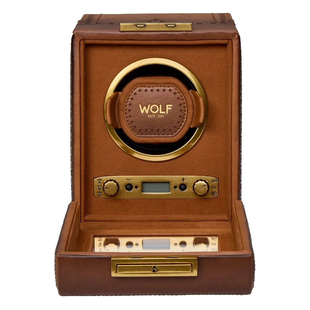 Brogue Leather Watch Winder – Single