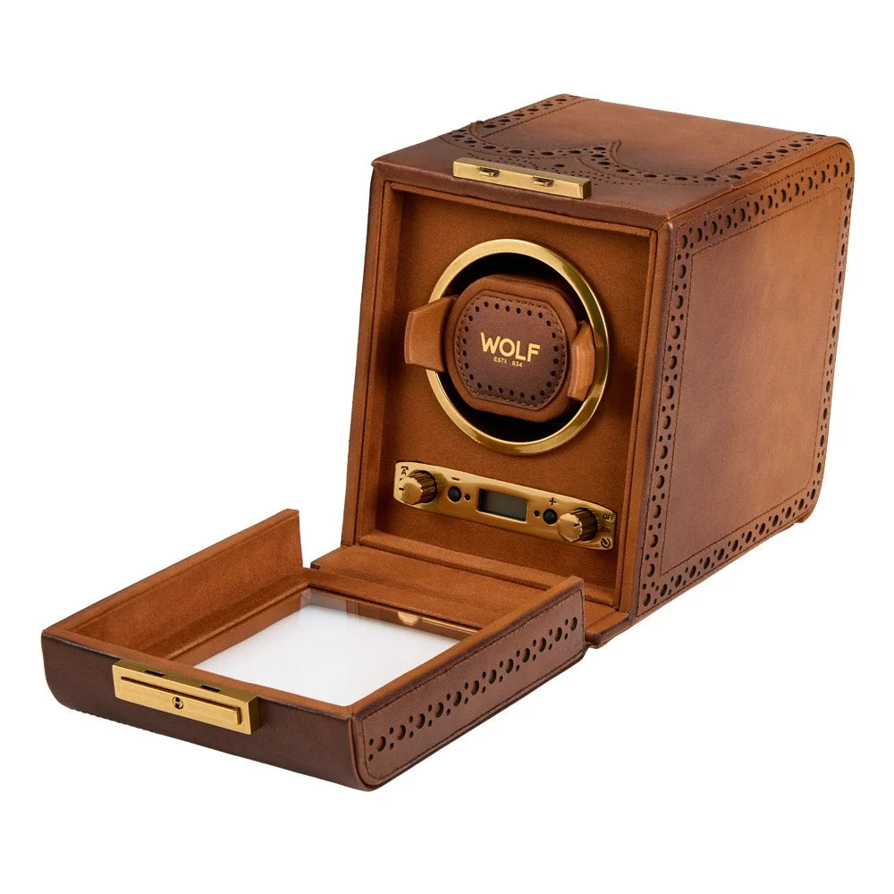 Brogue Leather Watch Winder – Single