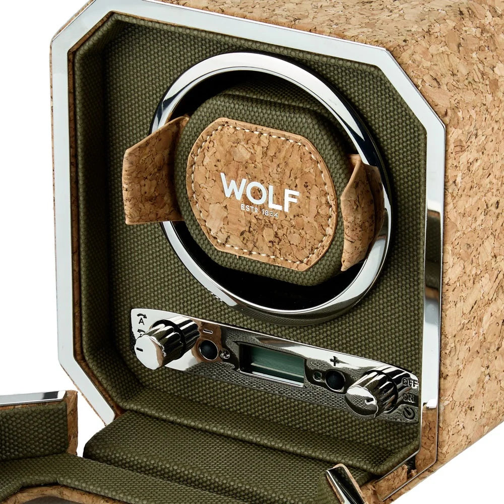 Cork & Carbon Watch Winder – Single