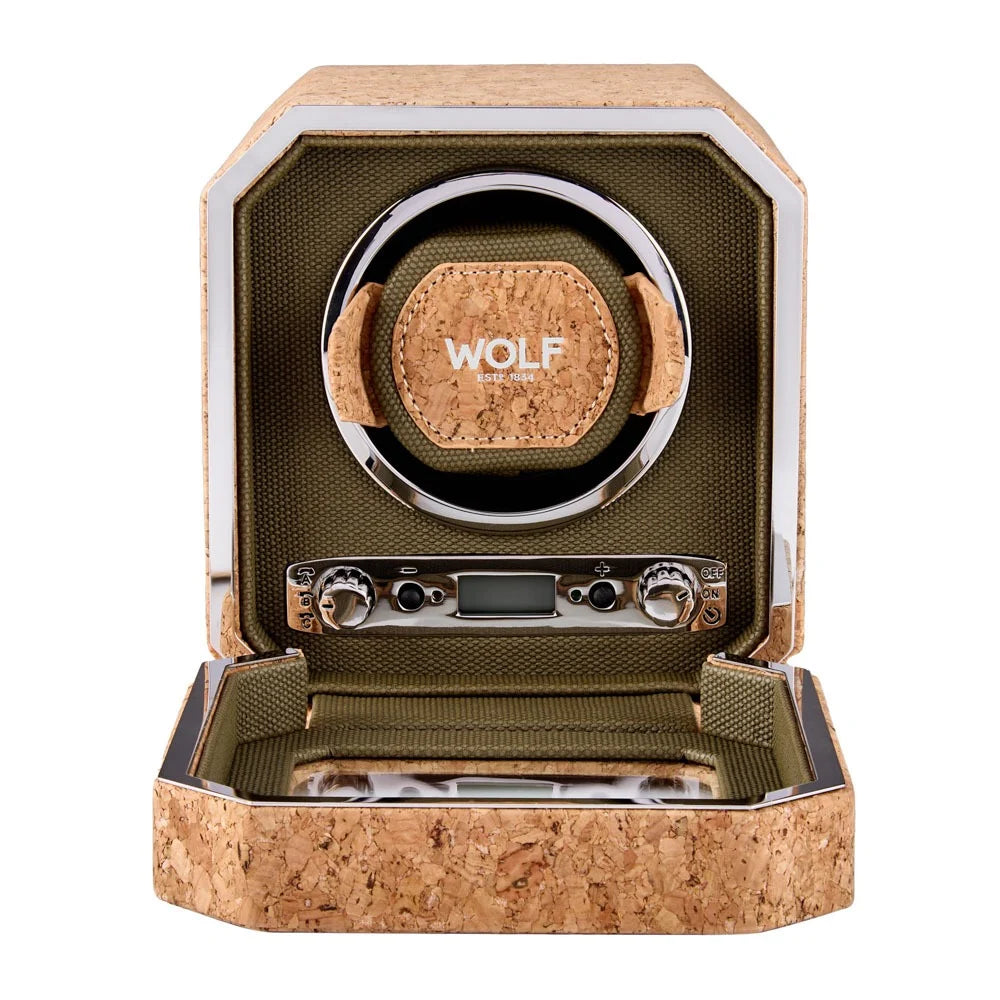Cork & Carbon Watch Winder – Single