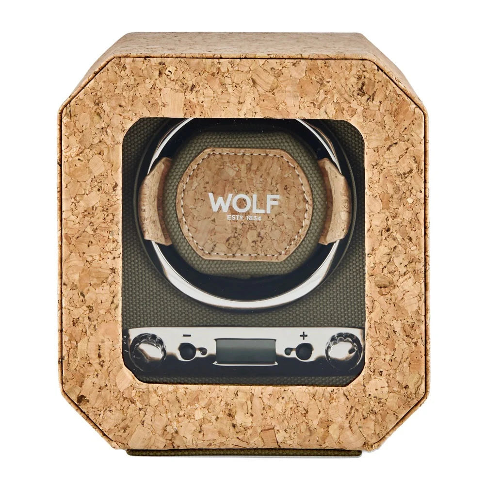 Cork & Carbon Watch Winder – Single
