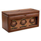 Brogue Leather Watch Winder – Triple